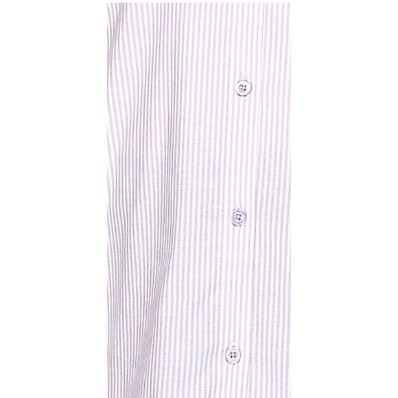 Denim & Co Women 2X Button Front Long Top Green White Stripe Roll Tab Sleeve NWT - Picture 8 of 8